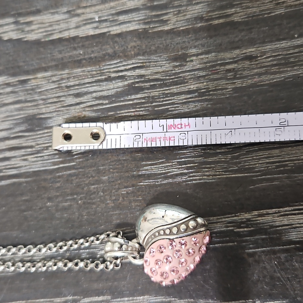 Brighton Silver and Pink Heart Pendant Necklace - Picture 4 of 4